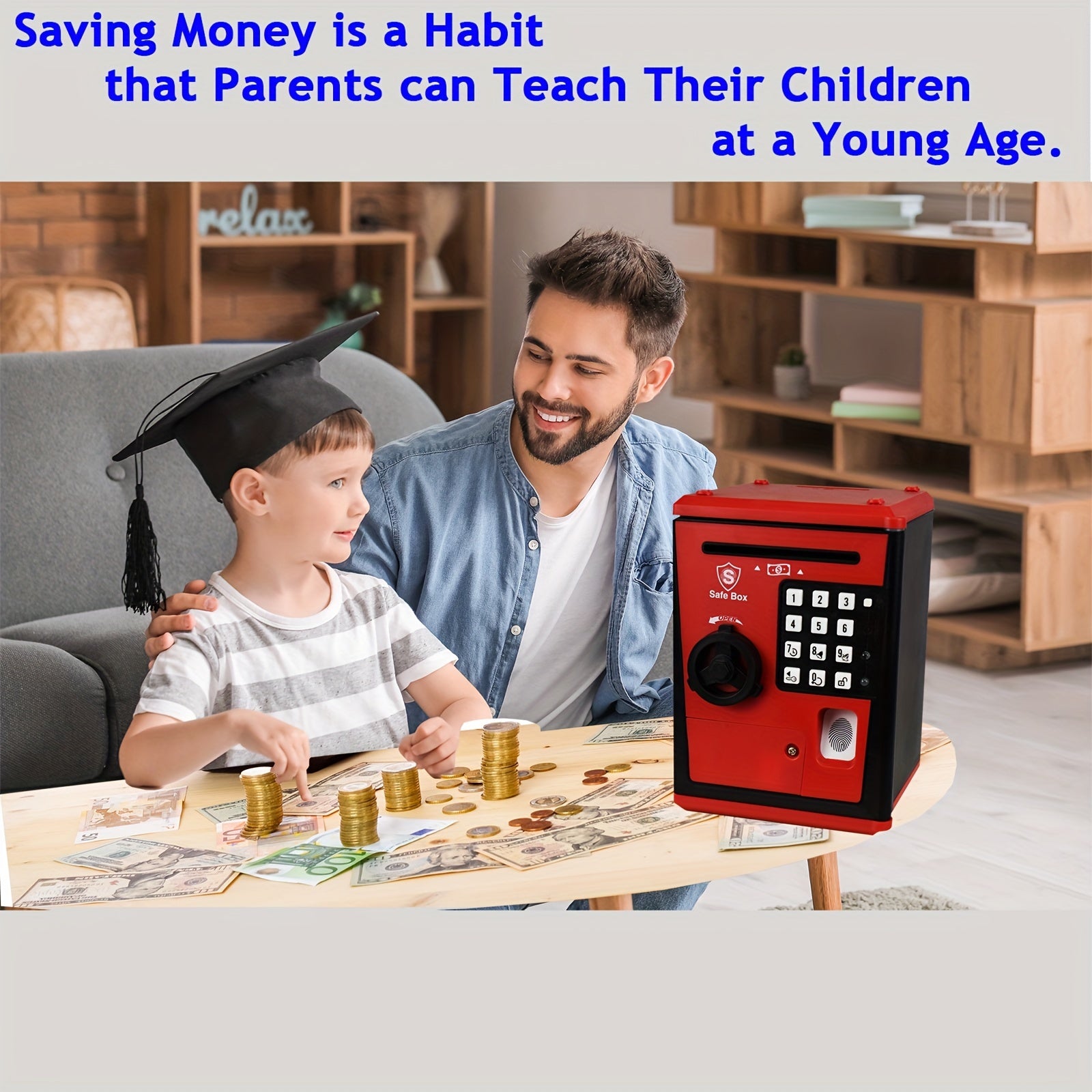 Kids Electronic Piggy Bank Safe Box Password Birthday Halloween Christmas