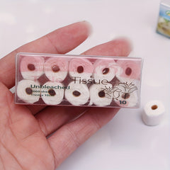 1pc Dollhouse Bathroom Decor Toilet Paper Towel Simulation Facial Tissue Toy