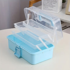 3-Layer Multipurpose Storage Box Organizer Folding Tool Box Sewing Art Crafts