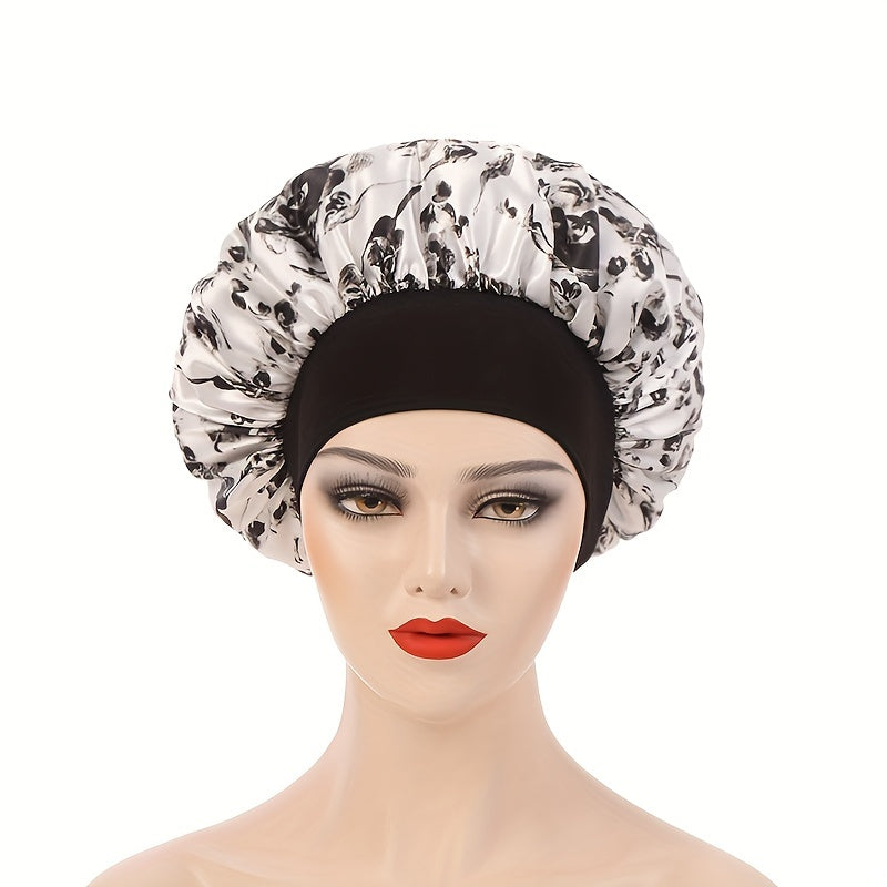 Satin Bonnet Elastic Hair Wrap Single Layer Cap