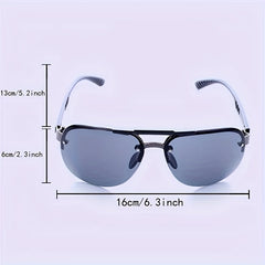 Polarized Semi Rimless Driving Sunglasses UV400