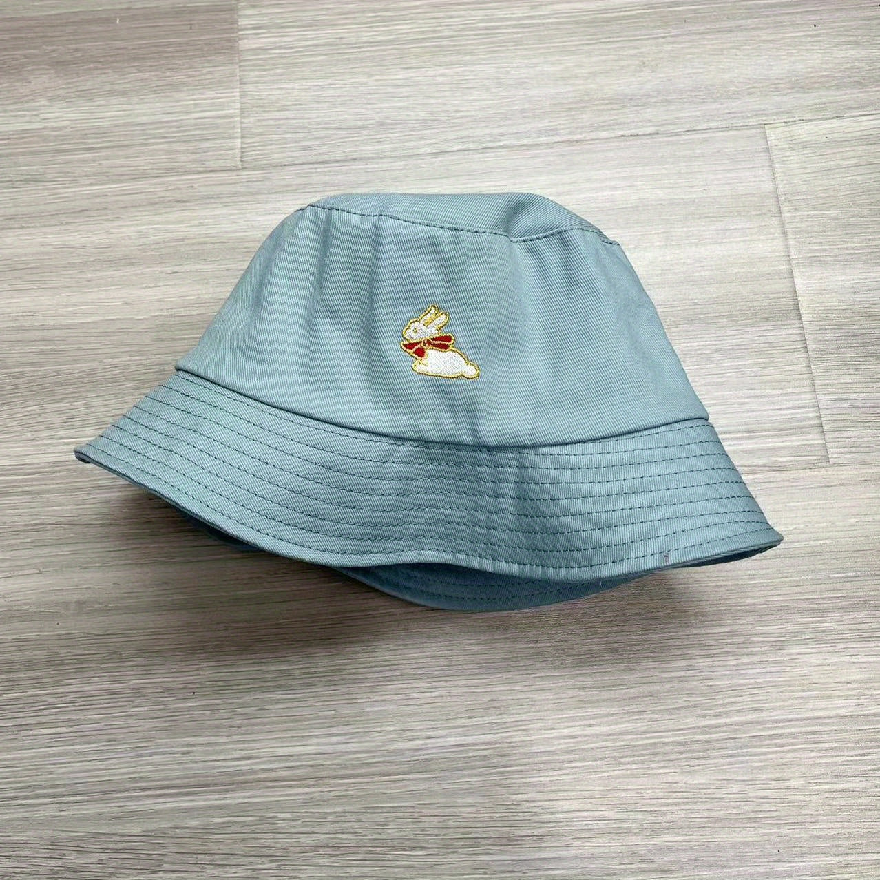 Rabbit Embroidery Bucket Hat for Women