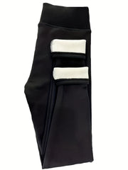 Plush Thermal Pants Soft & Cozy Elastic Tights for Winter