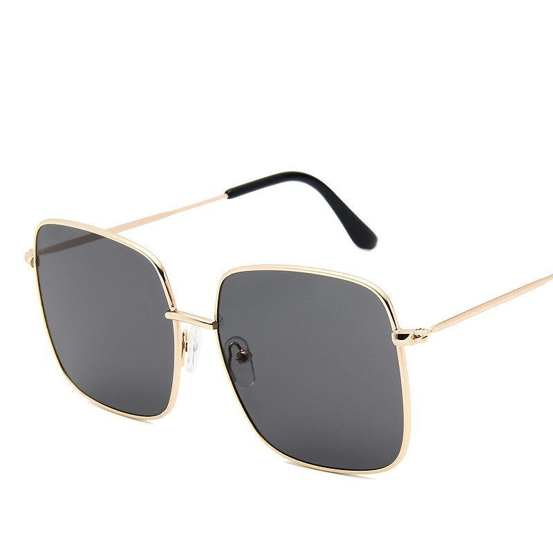 Vintage Oversize Square Sunglasses UV Protection Gradient Lens