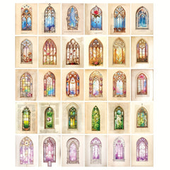 60pcs Retro European Type Writable Diary Landscaping Paper