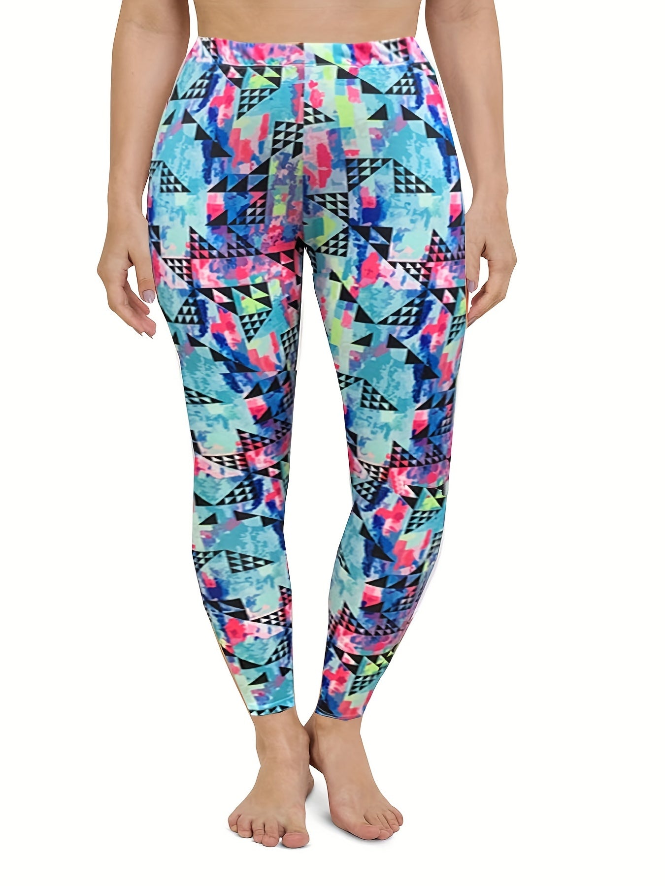  Geometric Print Sporty Leggings