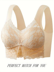Lace Wireless Bra & Scallop Trim Tank Bra Set
