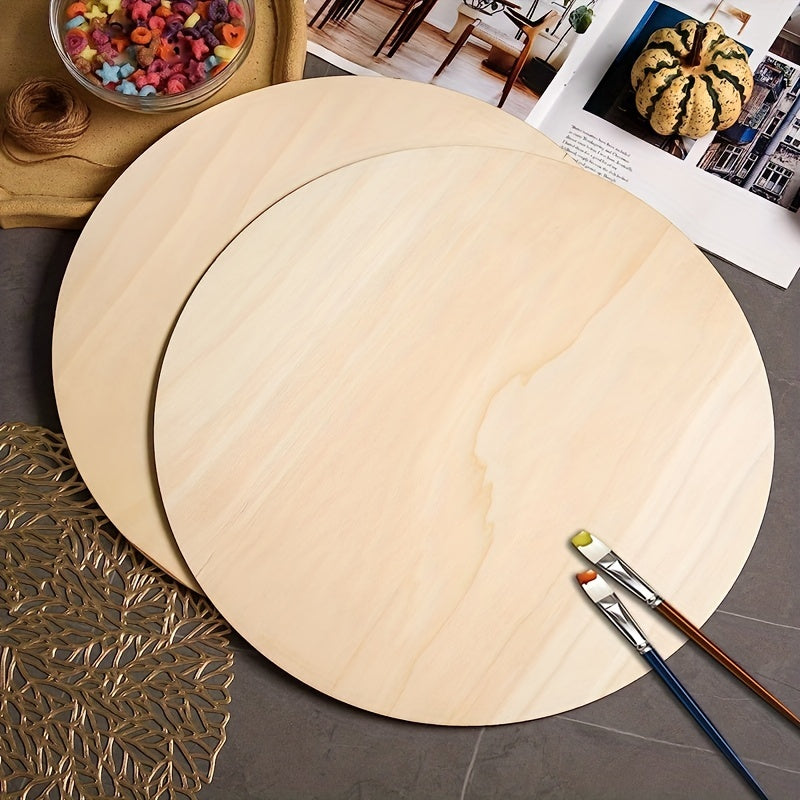 2pcs 40 64 Cm Round Wood Circles Crafts Natural Blank Signs Door Hangers