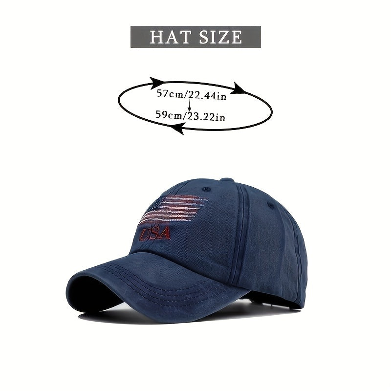 American Flag Denim Baseball Cap Trucker Hat