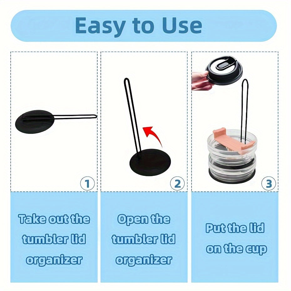 Cup Lid Storage Rack - Kitchen Cabinet Organizer