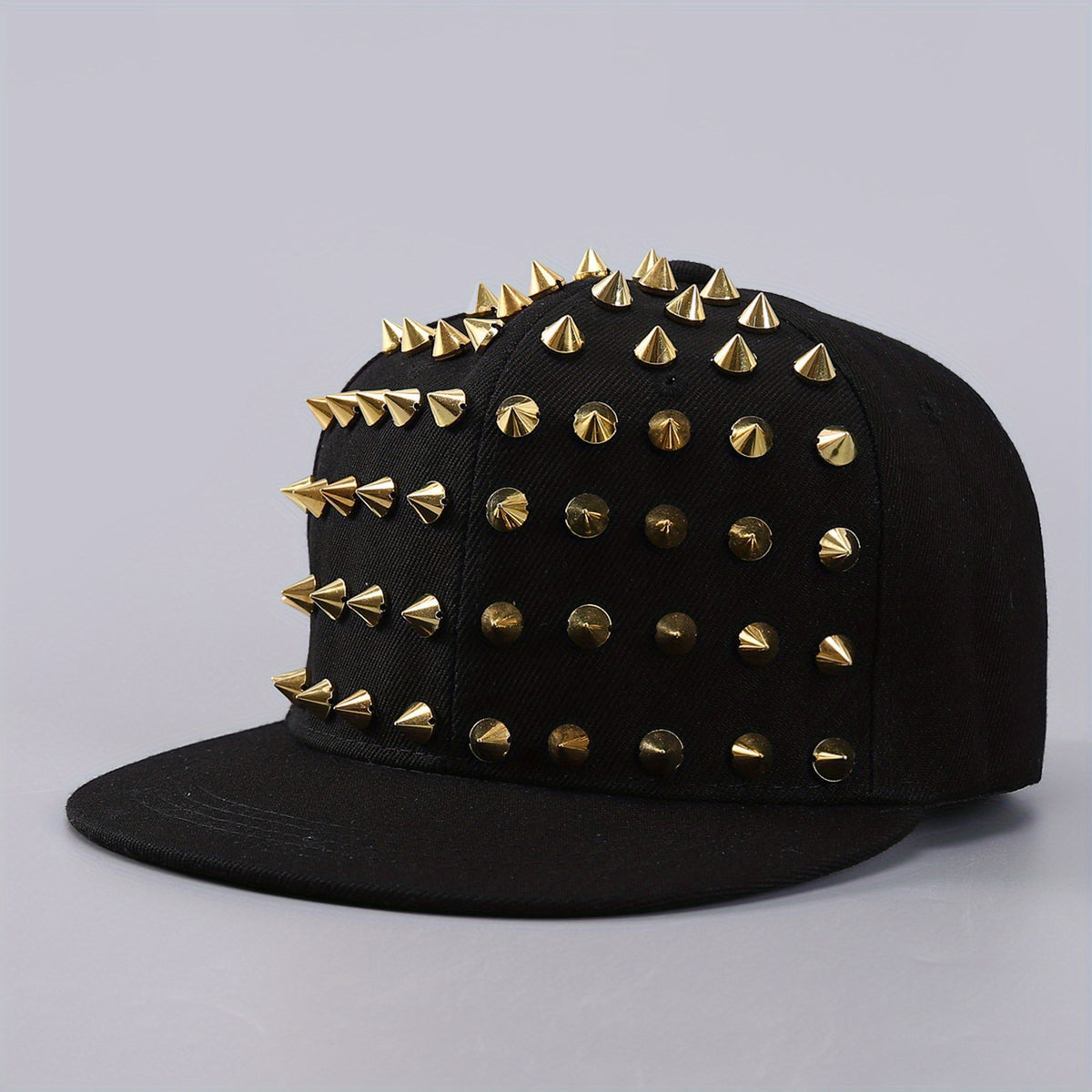 Studded Men's Baseball Cap Hip Hop Flat Brim Big Head Circumference Band