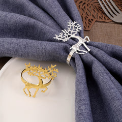 6pcs Christmas Napkin Ring Buckle Holiday Accessory Room Decor