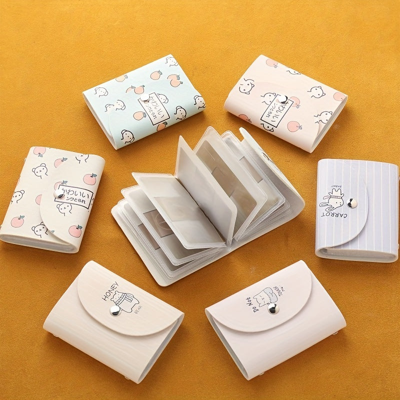 Cartoon Print RFID Credit Card Holder With 24 Card Slots
