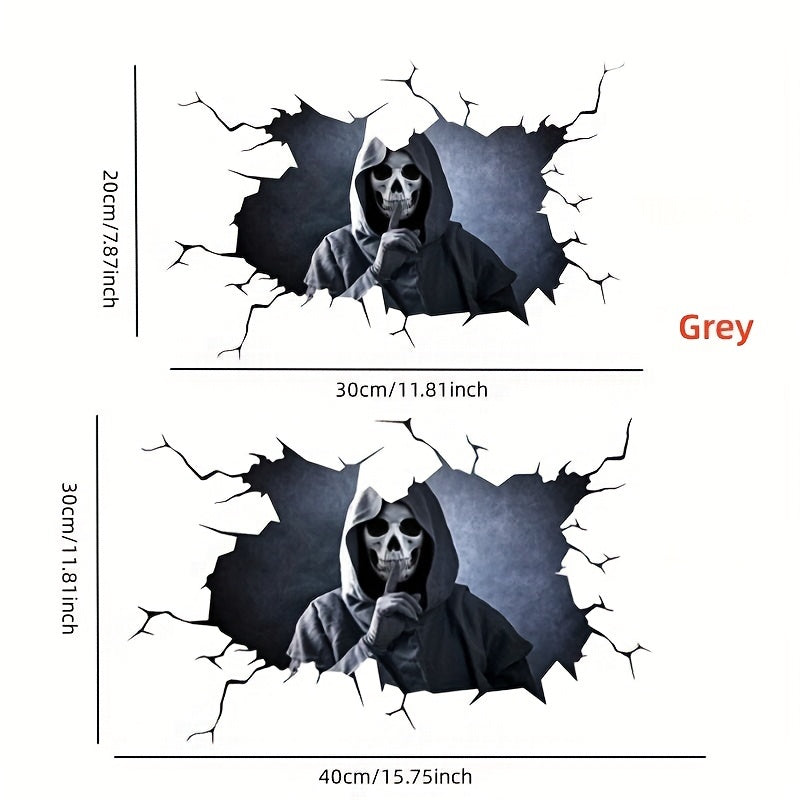 Halloween Window Stickers Scary Skeleton Decor Removable PVC Car Sticker