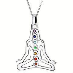 7 Chakra Meditation Pendant Yoga Chakra Healing Stone Necklace