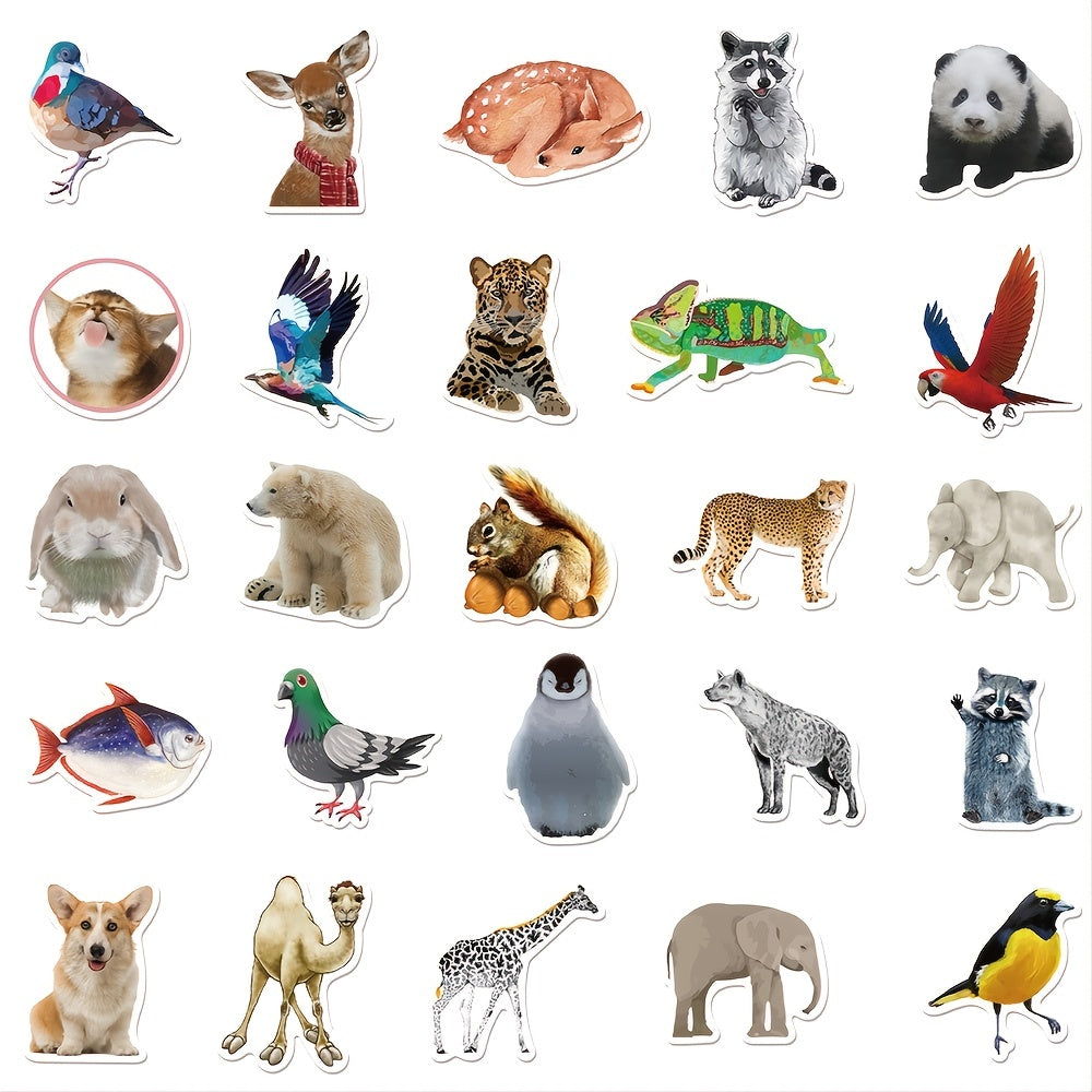 50pcs Cartoon Animal Stickers Phone Case DIY Decoration