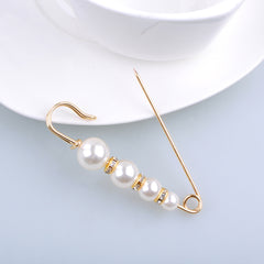 Pearl Brooch Neckline Pin for Skirt Shirt