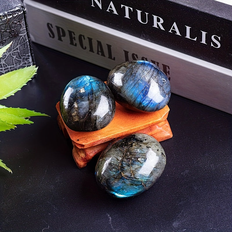 Labradorite Palm Stone Crystal Chakra Reiki Polished Healing Pocket Worry Stone