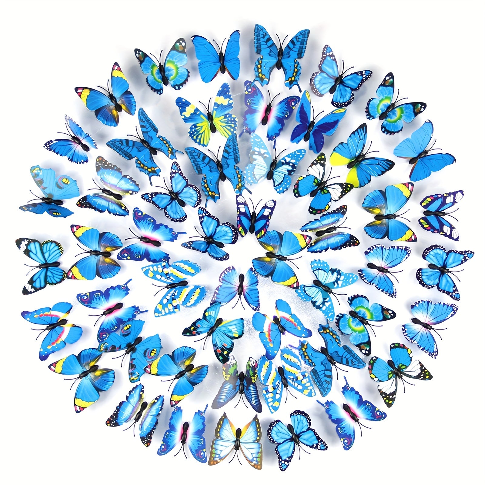 50pcs 3D Butterfly Decor for Home Parties Offices Bedrooms & TV Walls