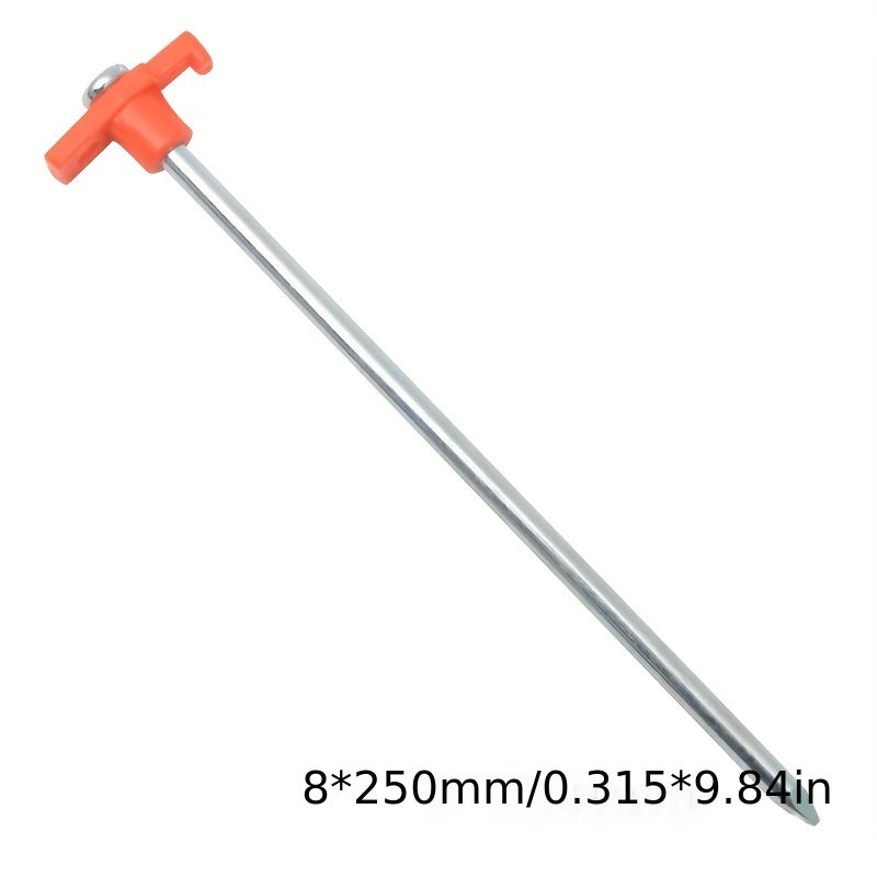 2pcs Tent Ground Nail Canopy Umbrella Fixed Steel Nails 9.84inch