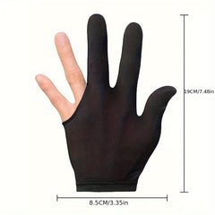 3 Finger Billiard Gloves Snooker Pool Left/Right Hand One Size Fits All