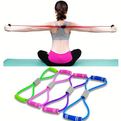 8 Shaped Resistance Bands Set for Fitness Training Yoga Pilates