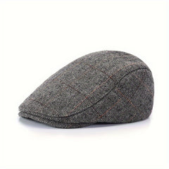 Men's Wool Beret Newsboy Cap Winter Painter Hat