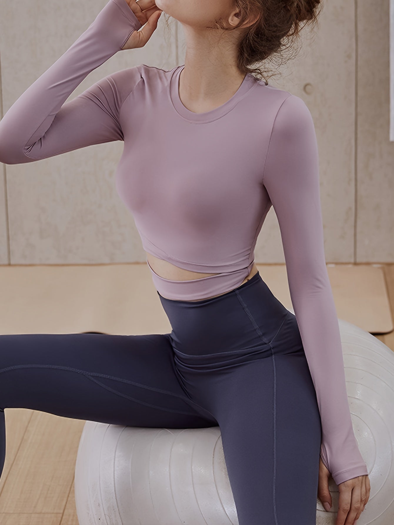 High Stretch Yoga Top Solid Pilates Training T shirt
