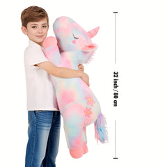 32 Inch Rainbow Unicorn Plush Toy - Colorful Stuffed Animal Gift