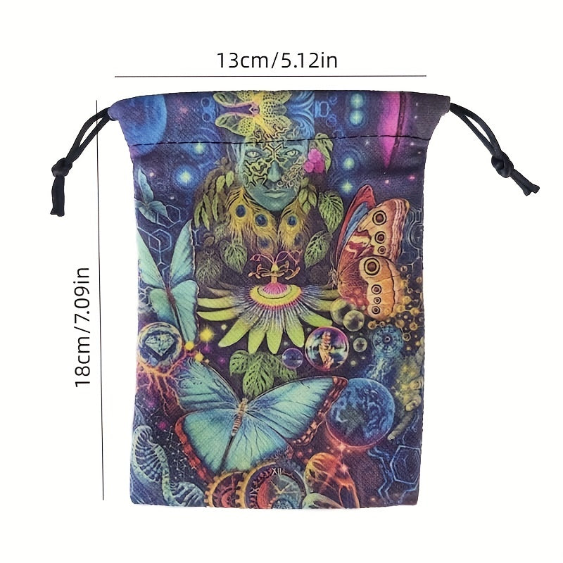 Holiday Flannelette Gift Bags Tarot Oracle Storage Christmas Halloween Parties