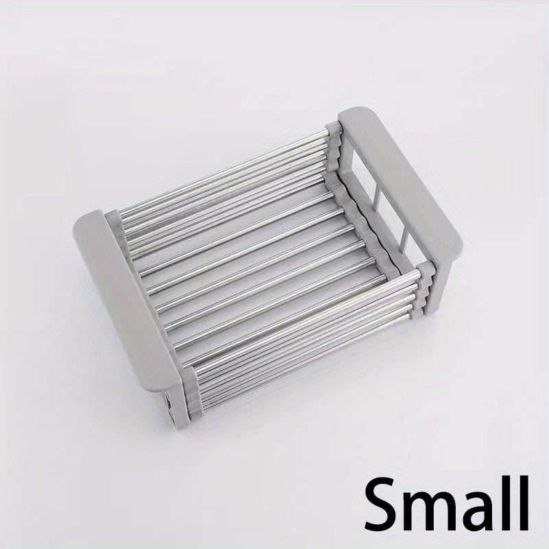 Extendable Drain Basket Dish Rack for Kitchen Sink