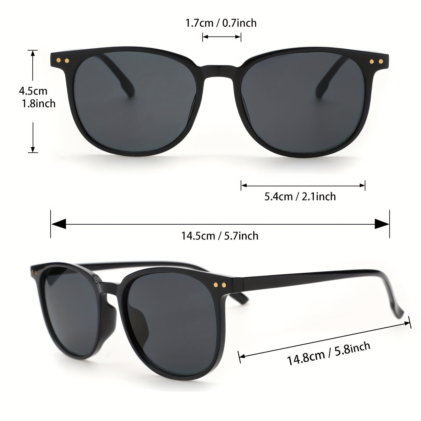 3pcs Men's Travel Casual Sunglasses Set