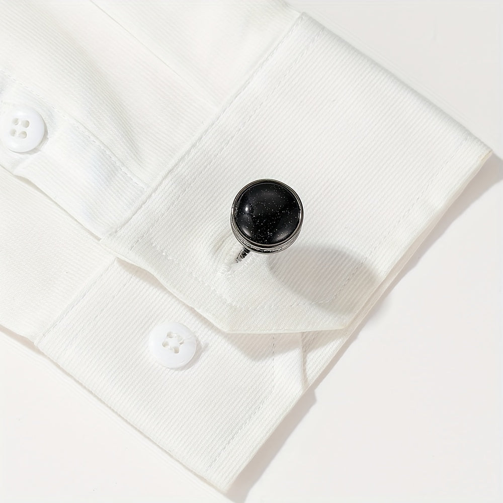Round Shirt Cufflinks Classic Retro Cufflinks Suit Decoration for Women And Men