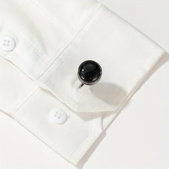 Round Shirt Cufflinks Classic Retro Cufflinks Suit Decoration for Women And Men