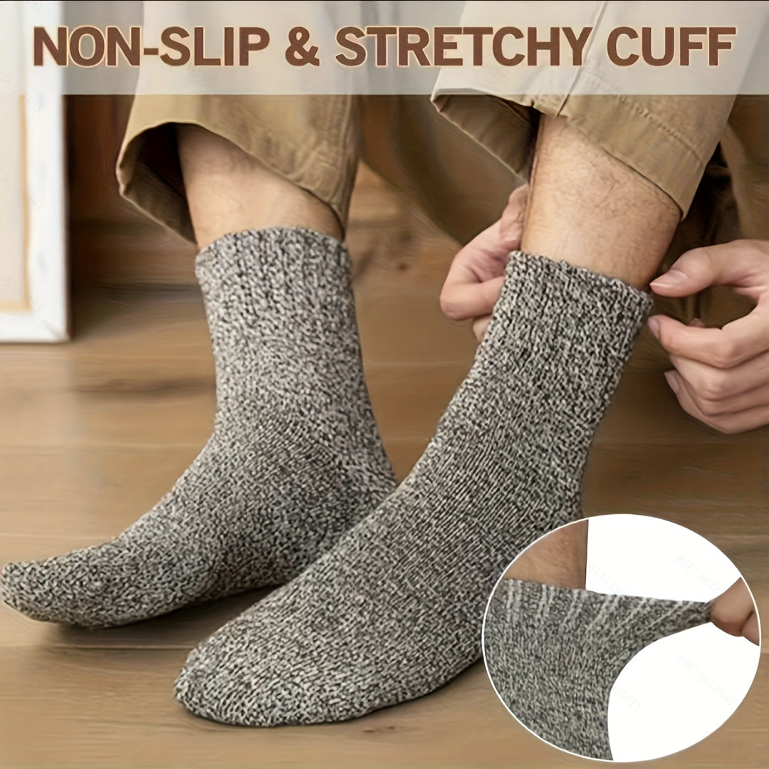 5 Pairs Men's Warm Wool Thicken Cotton Socks