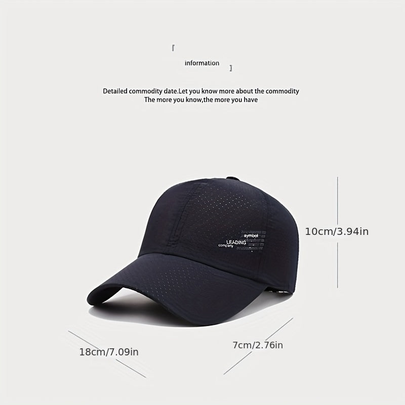 Breathable Baseball Cap Quick Drying Adjustable Sun Hat Lightweight Unisex