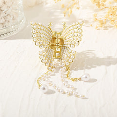 Long Tassel Hair Claw Clips Rhinestone Butterfly Hair Barrettes for Women