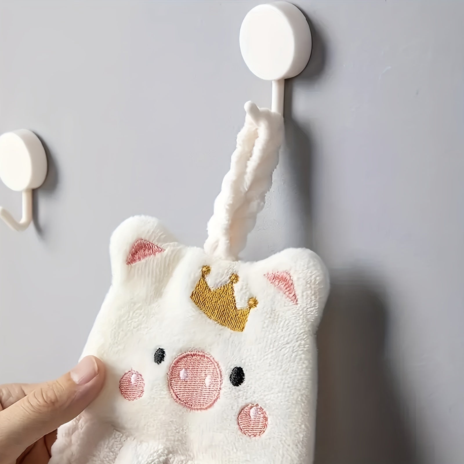 Cartoon Piggy Hand Towel Absorbent Quick Dry Bathroom Bedroom