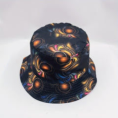 Geometric Tie Dye Print Bucket Hat Reversible Basin Hat