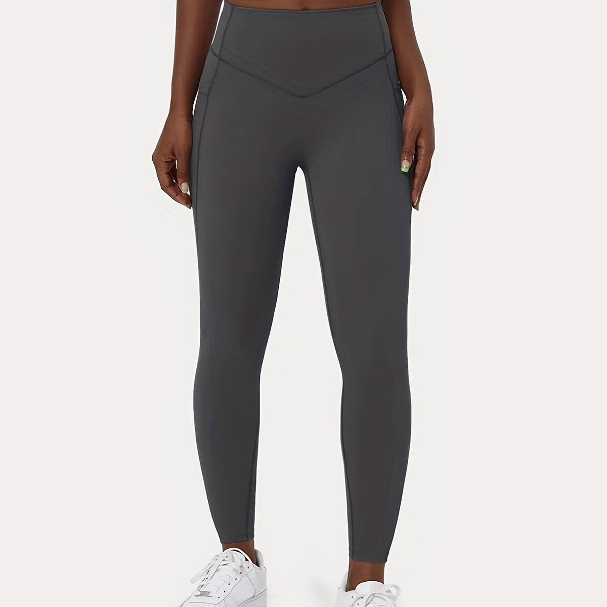  Sports Leggings - Pipping Waist High Stretch
