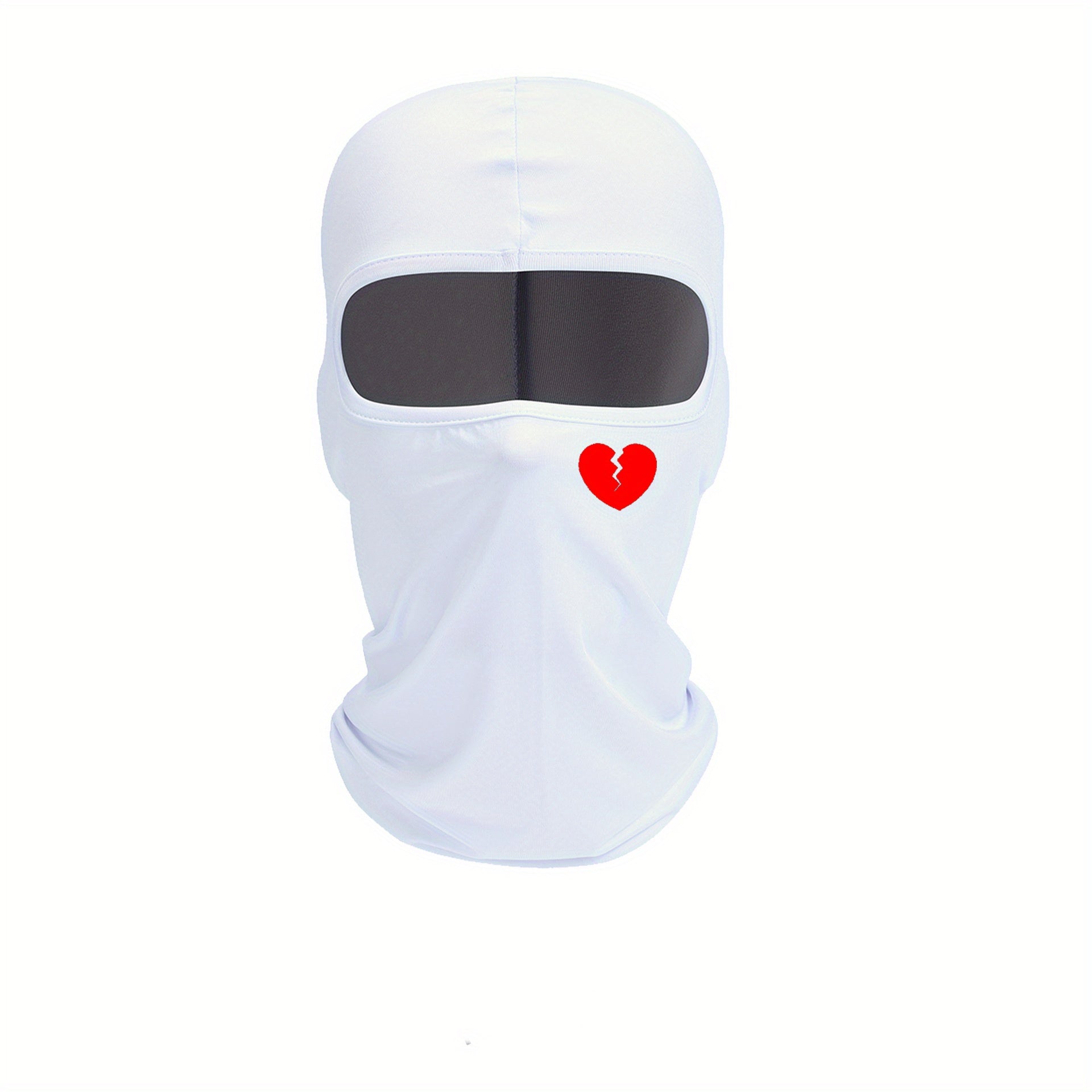 Red Heart Broken Sun Protection Mask for Men and Women
