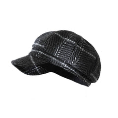 Women's Plaid Retro Octagonal Cap Spring Summer Hat