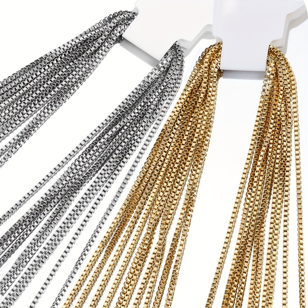 5pcs Stainless Steel Chain DIY Bracelet Necklace Anklet Jewelry