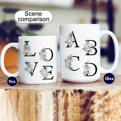 36pcs Floral Alphabet UV DTF Keychain Stickers - Waterproof Self Adhesive