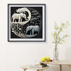 DIY 5D Elephant Diamond Painting Home Gift 30x30 cm
