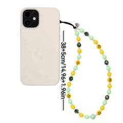 Beaded Phone Lanyard Rhinestone Keychain Pendant Gift