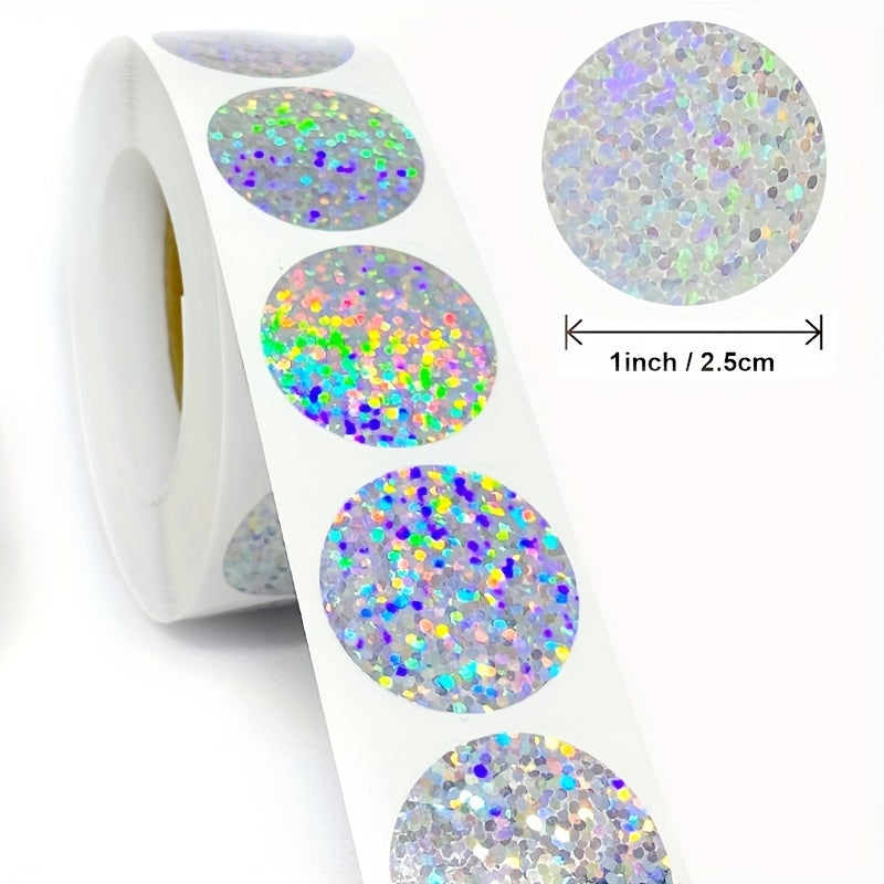 500pcs Rainbow Laser Thank You Sticker Label Roll