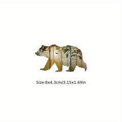 Big Bear Patch Strip Vinyl Thermal Sticker - T-Shirt DIY Application