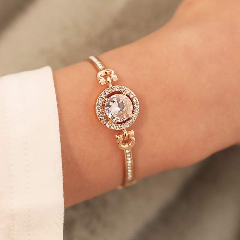 Rhinestone Bangle Bracelet Women's Jewelry