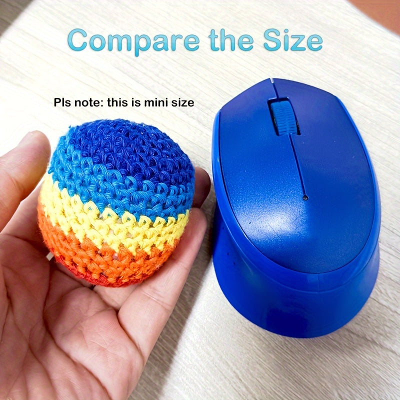 2pcs Crochet Geometric Pattern Sandbags Indoor & Outdoor Toys